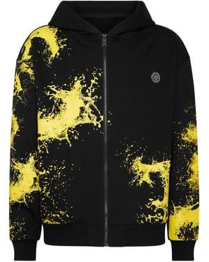 Philipp Plein Zip Hoodie Splash - Blue