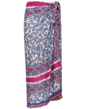 Maliparmi Sunset Rok Met Paisley-Print - Wit