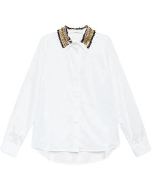 Maliparmi Embellished-Collar Shirt - White