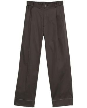Brioni Elastic-Waistband Pants - Gray