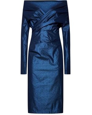 Talbot Runhof Strapless Dress - Blue