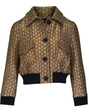 Dorothee Schumacher Golden Hour Collared Cropped Jacket - Brown