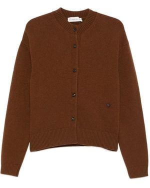Phisique Du Role Button-Front Wool Cardigan - Brown