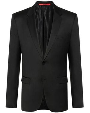 HUGO Notch-Lapel Single-Breasted Jacket - Black