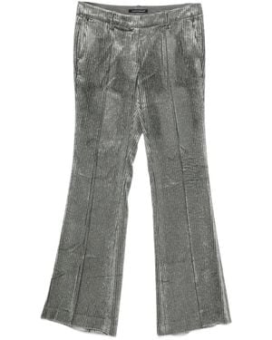 Luisa Cerano Ausgestellte Cordhose Mit Glitter-Effekt - Grau