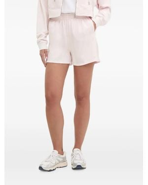 DKNY Elasticated-Waistband Mini Shorts - White