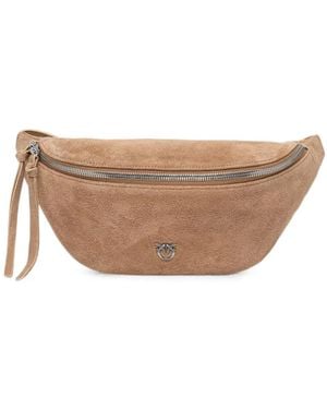 Pinko Kleine Gürteltasche Aus Wildleder - Natur