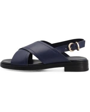 Frau Crossover-Strap Sandals - Blue