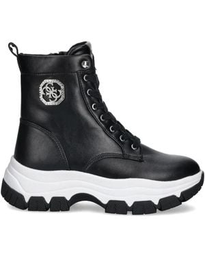 Guess Benzon Logo-Plaque High-Top Trainers - Black