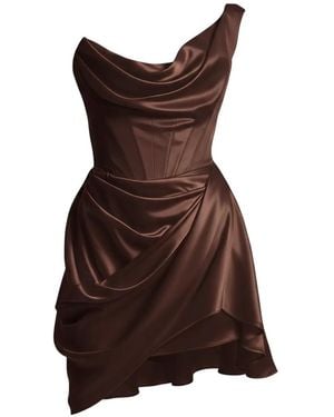 Vivienne Westwood Doll Satin Dress - Brown
