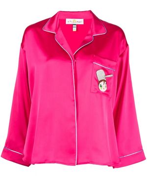 Mira Mikati Top de pijama con muñeca bordada - Rosa