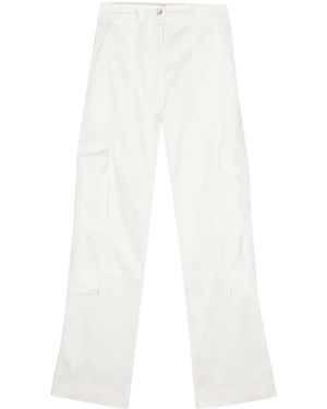 Blanca Vita Pittosforo Twill Straight Trousers - White