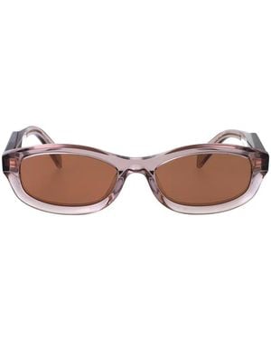 Prada Symbole Oval-Frame Sunglasses - Pink