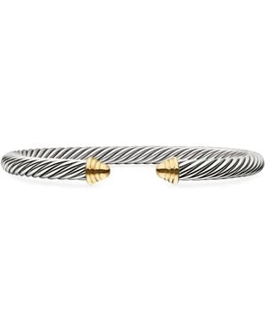 David Yurman 14Kt And Sterling Classic Cable Bracelet (5Mm) - Metallic