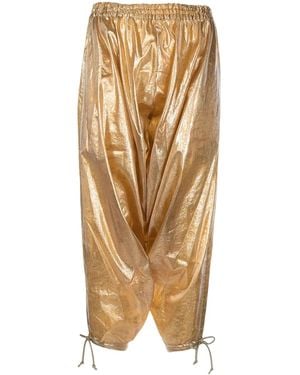 Junya Watanabe Pantalones Capri De Tiro Caído - Neutro