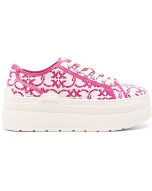 Pinko Zapatillas con logo Greta Love Birds - Rosa