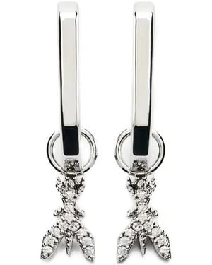 Patrizia Pepe Fly Detail Hoop Earrings - White