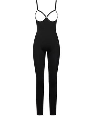 Maison Close Cut-Out Catsuit - Black