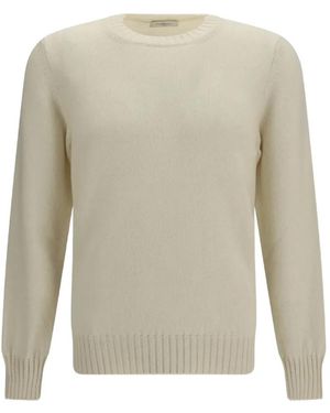 Piacenza Cashmere Fine-Knit Cashmere Sweater - White