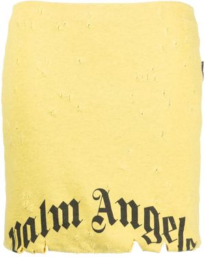 Palm Angels Gd Destroyed スカート - イエロー