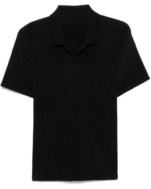 Homme Plissé Issey Miyake プリーツ Tシャツ - ブラック