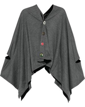 Junya Watanabe Wool-Milled Cape - Grey