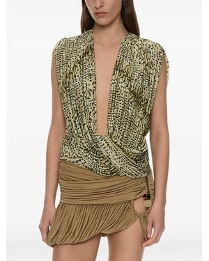 Christopher Esber Ripple Drape Top - Green