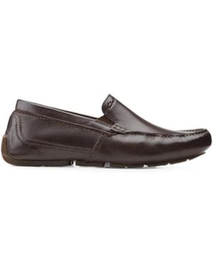 Clarks Markman Plain Leather Loafers - Brown