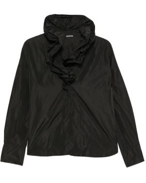 Susanne Bommer Blusa Con Ruches - Nero
