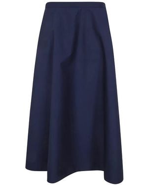 Liviana Conti A-Line Midi Skirt - Blue
