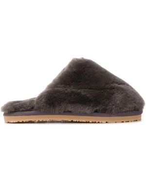 Mou Faux-Fur Slides - Brown
