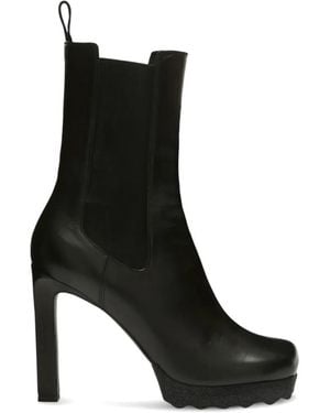 Off-White c/o Virgil Abloh Calf Sponge High-Heeled Chelsea Boots - Black