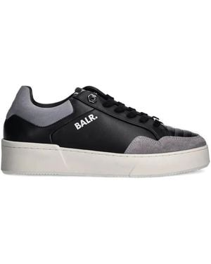 BALR Leather Lace-Up Low-Top Trainers - Black