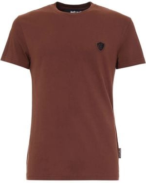 Just Cavalli Logo-Patch T-Shirt - Brown