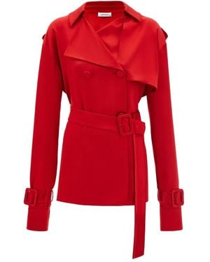 Ferragamo Belted Trench Coat - Red