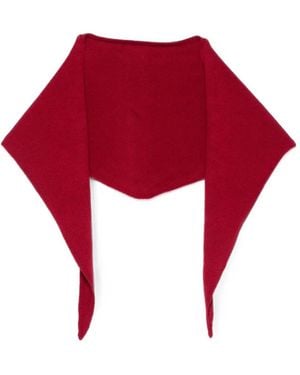 Be You Triangular Knitted Scarf - Red