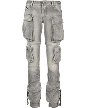 The Attico Essie Tapered Cargo Jeans - Grey