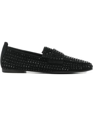 Kennel & Schmenger Lotta Crystal-Embellished Loafers - Black