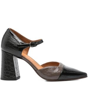 Chie Mihara Luer Pumps mit Kroko-Effekt 75mm - Mettallic