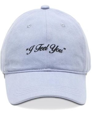 Acne Studios Embroidered-Detail Cap - Blue