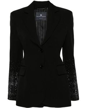 Ermanno Scervino Rhinestone-Embellished Blazer - Black