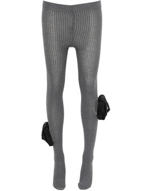 Coperni Ribbed Tights - Grey