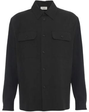 Paolo Pecora Camisa Con Bolsillos De Parche - Negro