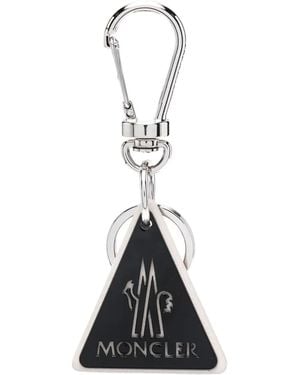 Moncler Logo-Debossed Keyring - White