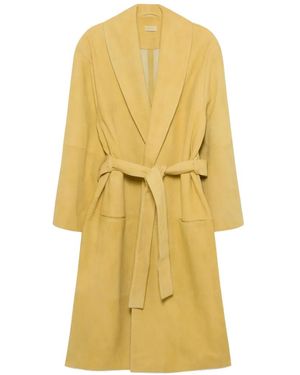Jonathan Simkhai Enola Suede Coat - Yellow