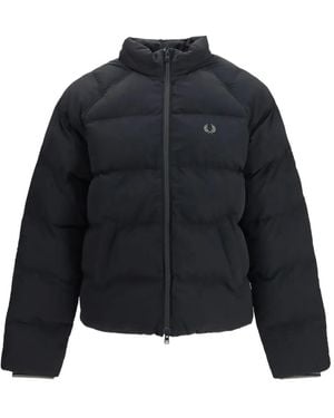 Fred Perry Quilted Raglan-Sleeve Jacket - Blue
