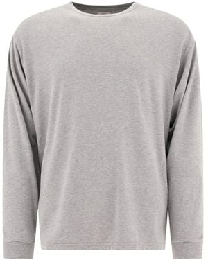 Orslow Long-Sleeve Ribbed-Detail T-Shirt - Grey