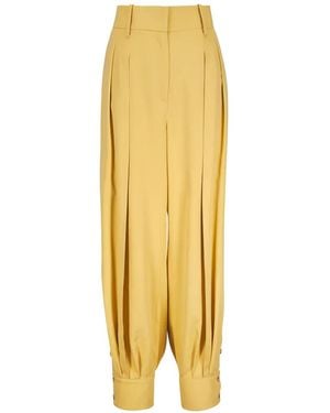 Michael Kors Pantalon Plissé À Chevilles Boutonnées - Metallic