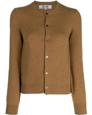 COMME DES GARÇONS PLAY ファインニット カーディガン - ブラウン