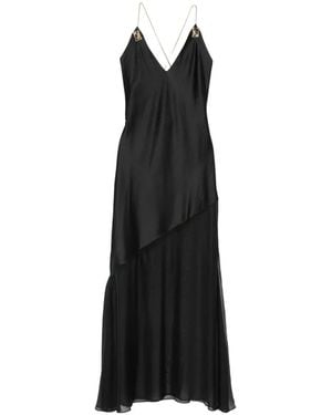 Danamé Vestido Midi Con Tirantes De Cadena - Negro